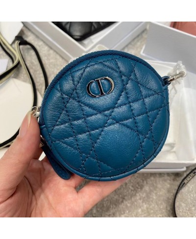 CHRISTIAN DIOR DETACHABLE DIOR CARO ROUND COIN PURSE