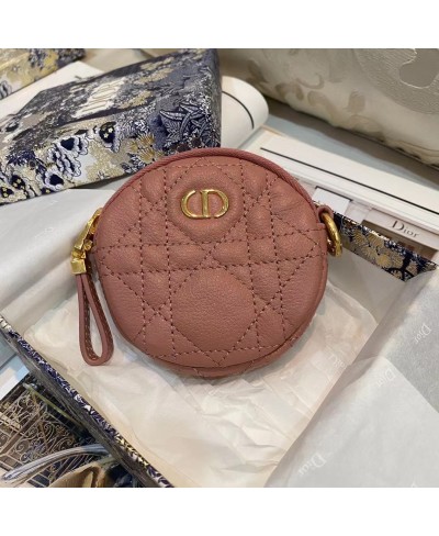 CHRISTIAN DIOR DETACHABLE DIOR CARO ROUND COIN PURSE