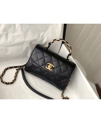 CHANEL MINI FLAP BAG WITH TOP HANDLE