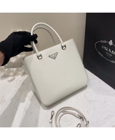 PRADA Brushed leather tote bag