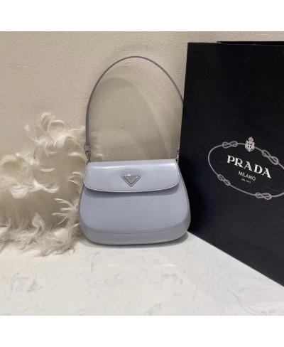 Borsa a spalla Prada Cleo in pelle spazzolata con pattina PRADA