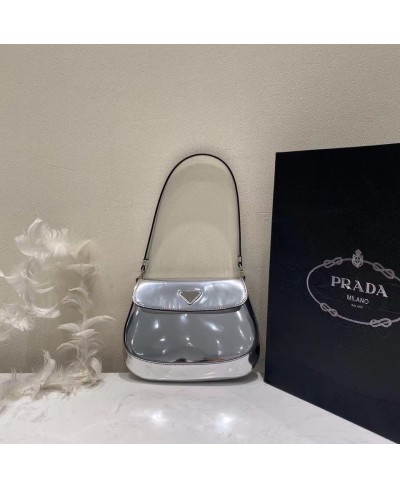 Borsa a spalla Prada Cleo in pelle spazzolata con pattina PRADA