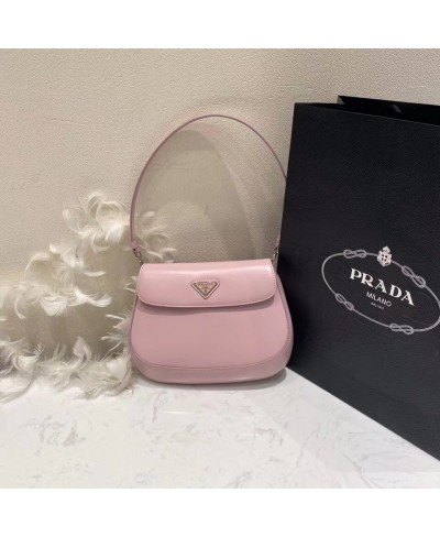 Borsa a spalla Prada Cleo in pelle spazzolata con pattina PRADA