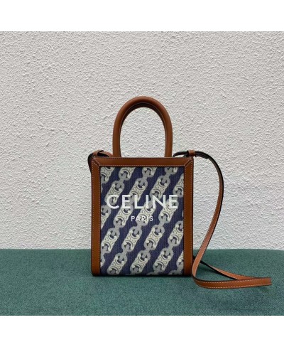 CELINE MINI VERTICAL CABAS CELINE IN MAILLON TRIOMPHE JACQUARD