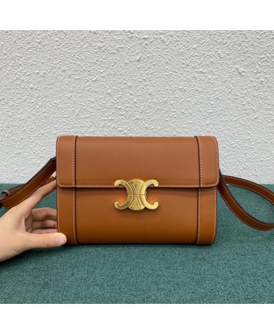 BORSA TRIOMPHE CON TRACOLLA IN PELLE DI VITELLO NATURALE CELINE