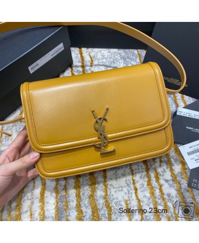 BORSA SATCHEL SOLFERINO MEDIA IN PELLE (PELLE ORIGINALE) SAINT LAURENT