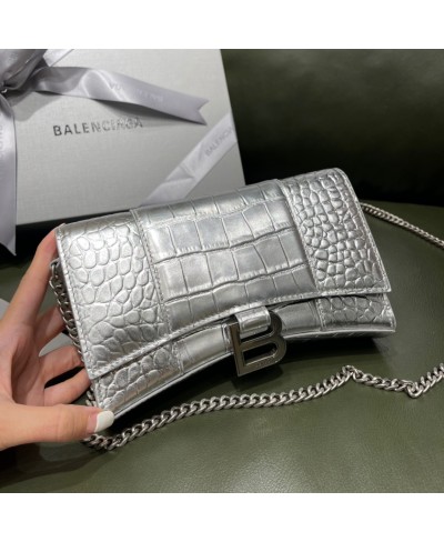 BALENCIAGA WOMEN'S HOURGLASS WALLET ON CHAIN