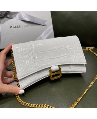 BALENCIAGA WOMEN'S HOURGLASS WALLET ON CHAIN