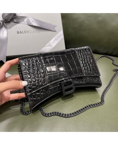 BALENCIAGA WOMEN'S HOURGLASS WALLET ON CHAIN