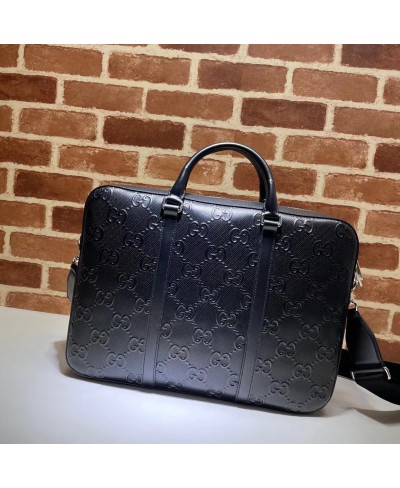 GUCCI GG embossed briefcase