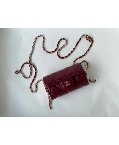 CHANEL JEWEL CARD HOLDER WITH CHAIN