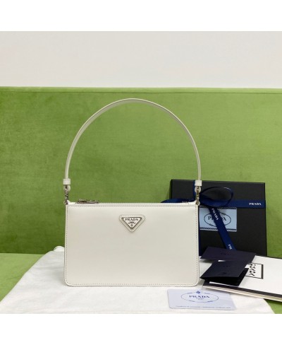 Mini borsa a spalla in pelle spazzolata PRADA