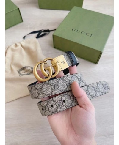 Cintura sottile reversibile GG Marmont GUCCI