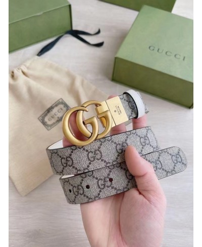 Cintura sottile reversibile GG Marmont GUCCI