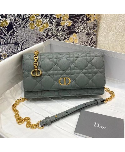 CHRISTIAN DIOR DIOR CARO BELT POUCH WITH CHAIN