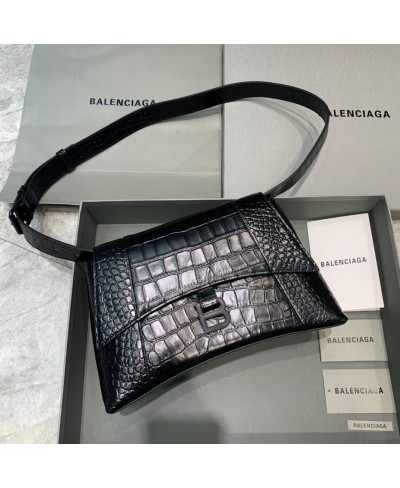 BORSA A TRACOLLA DOWNTOWN SMALL DA DONNA IN NERO BALENCIAGA