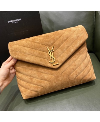 BORSA LOULOU MEDIUM IN SCAMOSCIATA TRAPUNTATA A “Y” SAINT LAURENT(PELLE ORIGINALE)