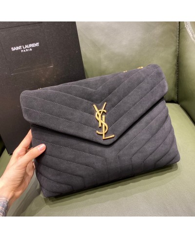 BORSA LOULOU MEDIUM IN SCAMOSCIATA TRAPUNTATA A “Y” SAINT LAURENT(PELLE ORIGINALE)