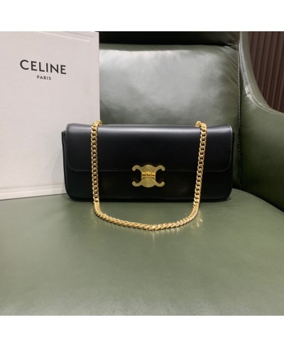 CELINE CHAIN BAG TRIOMPHE IN SHINY CALFSKIN