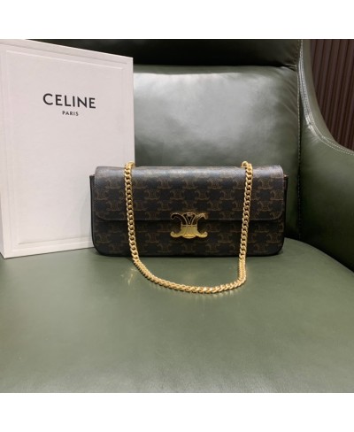 CELINE CHAIN BAG TRIOMPHE IN TRIOMPHE CANVAS