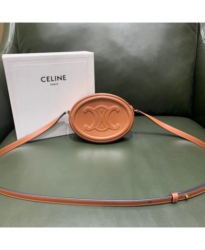 CROSSBODY OVAL PURSE CUIR TRIOMPHE IN SMOOTH CALFSKIN CELINE