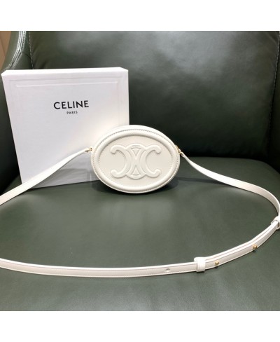 CELINE POCHETTE OVALE A TRACOLLA IN PELLE DI VITELLO LISCIA