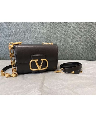 VALENTINO STUD SIGN GRAINY CALFSKIN SHOULDER BAG