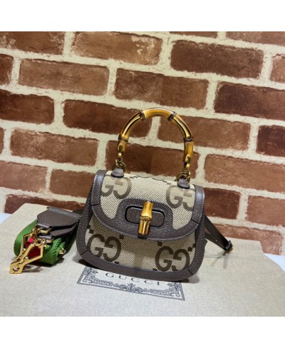 GUCCI Gucci Bamboo 1947 jumbo GG mini bag