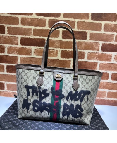 BORSA TOTE HACKER GRAFFITI MEDIUM IN TELA COATED DA DONNA IN BEIGE BALENCIAGA