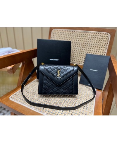 BORSA SATCHEL GABY MINI IN PELLE DI AGNELLO TRAPUNTATA SAINT LAURENT(PELLE ORIGINALE)