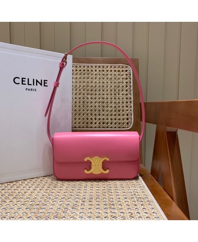 BORSA A SPALLA TRIOMPHE IN PELLE DI VITELLO LUCIDA CELINE