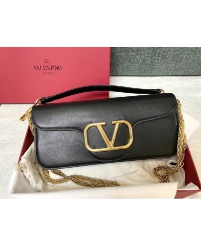 VALENTINO LOCÒ CALFSKIN SHOULDER BAG