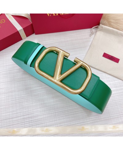 VALENTINO REVERSIBLE VLOGO SIGNATURE BELT IN SHINY CALFSKIN 70 MM