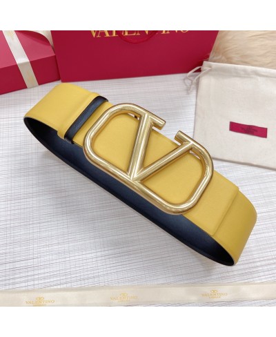 VALENTINO REVERSIBLE VLOGO SIGNATURE BELT IN SHINY CALFSKIN 70 MM