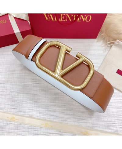 VALENTINO REVERSIBLE VLOGO SIGNATURE BELT IN SHINY CALFSKIN 70 MM