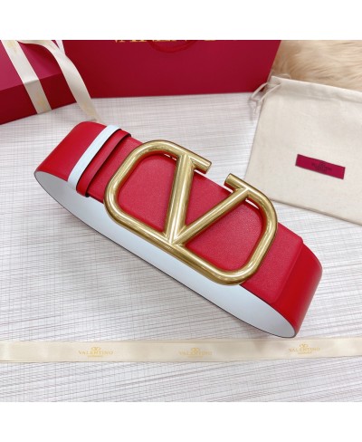 VALENTINO REVERSIBLE VLOGO SIGNATURE BELT IN SHINY CALFSKIN 70 MM