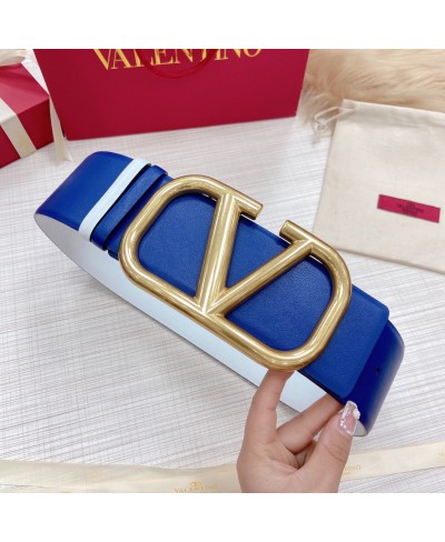 VALENTINO REVERSIBLE VLOGO SIGNATURE BELT IN SHINY CALFSKIN 70 MM