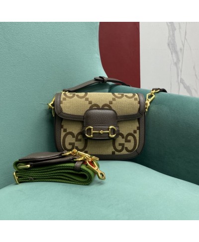 Mini borsa Gucci Horsebit 1955 jumbo GG GUCCI