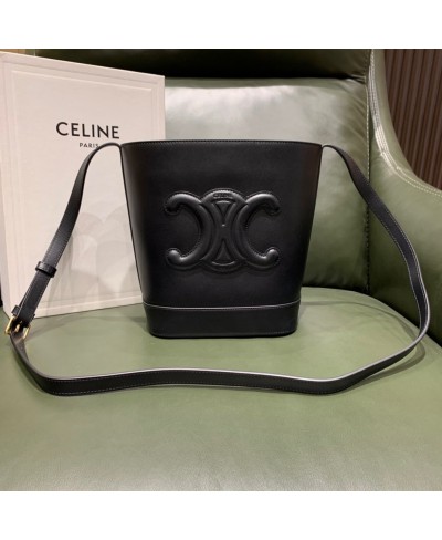 SMALL BUCKET CUIR TRIOMPHE IN SMOOTH CALFSKIN CELINE