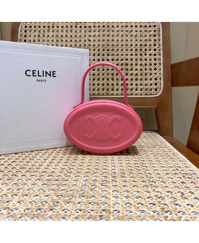 OVAL MINAUDIERE CUIR TRIOMPHE IN SMOOTH CALFSKIN CELINE