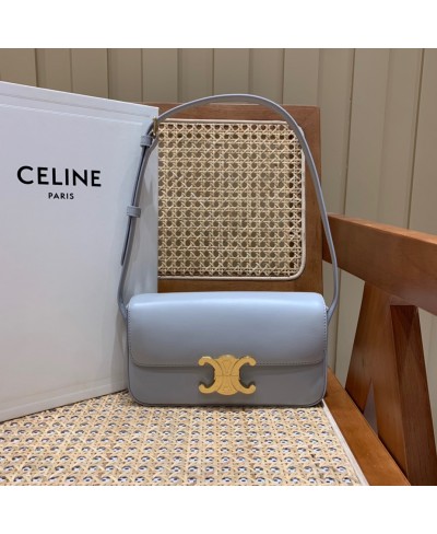 CELINE TRIOMPHE SHOULDER BAG IN SHINY CALFSKIN