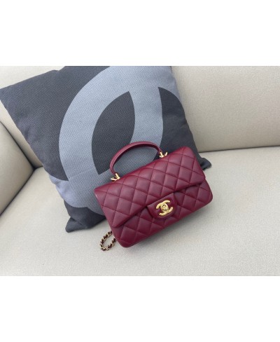 CHANEL MINI FLAP BAG WITH TOP HANDLE