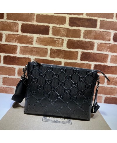 GUCCI GG embossed medium messenger bag