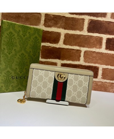 GUCCI Ophidia GG zip around wallet