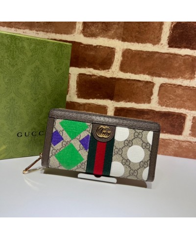 GUCCI Ophidia GG zip around wallet