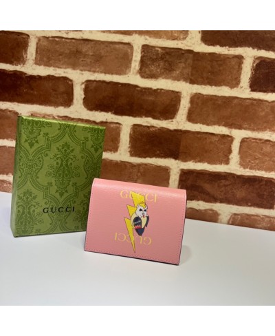 GUCCI Card holder with Bananya lightning bolt print