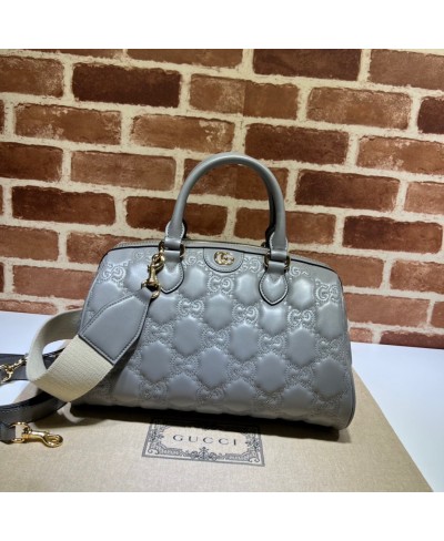 GUCCI GG matelassé leather top handle bag