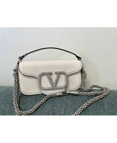 VALENTINO LOCÒ SMALL SHOULDER BAG WITH JEWEL LOGO