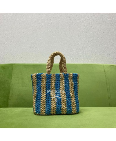 PRADA Small raffia tote bag