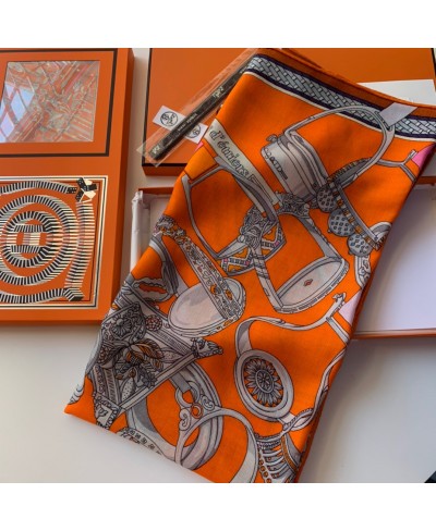 HERMES Concours d'Etriers wash scarf 90